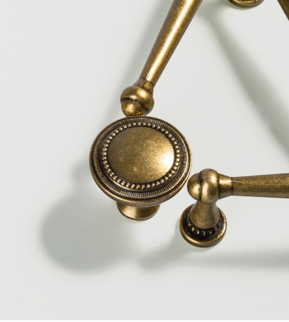 Rustic Brass Hardware Traditiona Antique Brass Handle Rustic Furniture Pull Retro Cabinet Ha ...